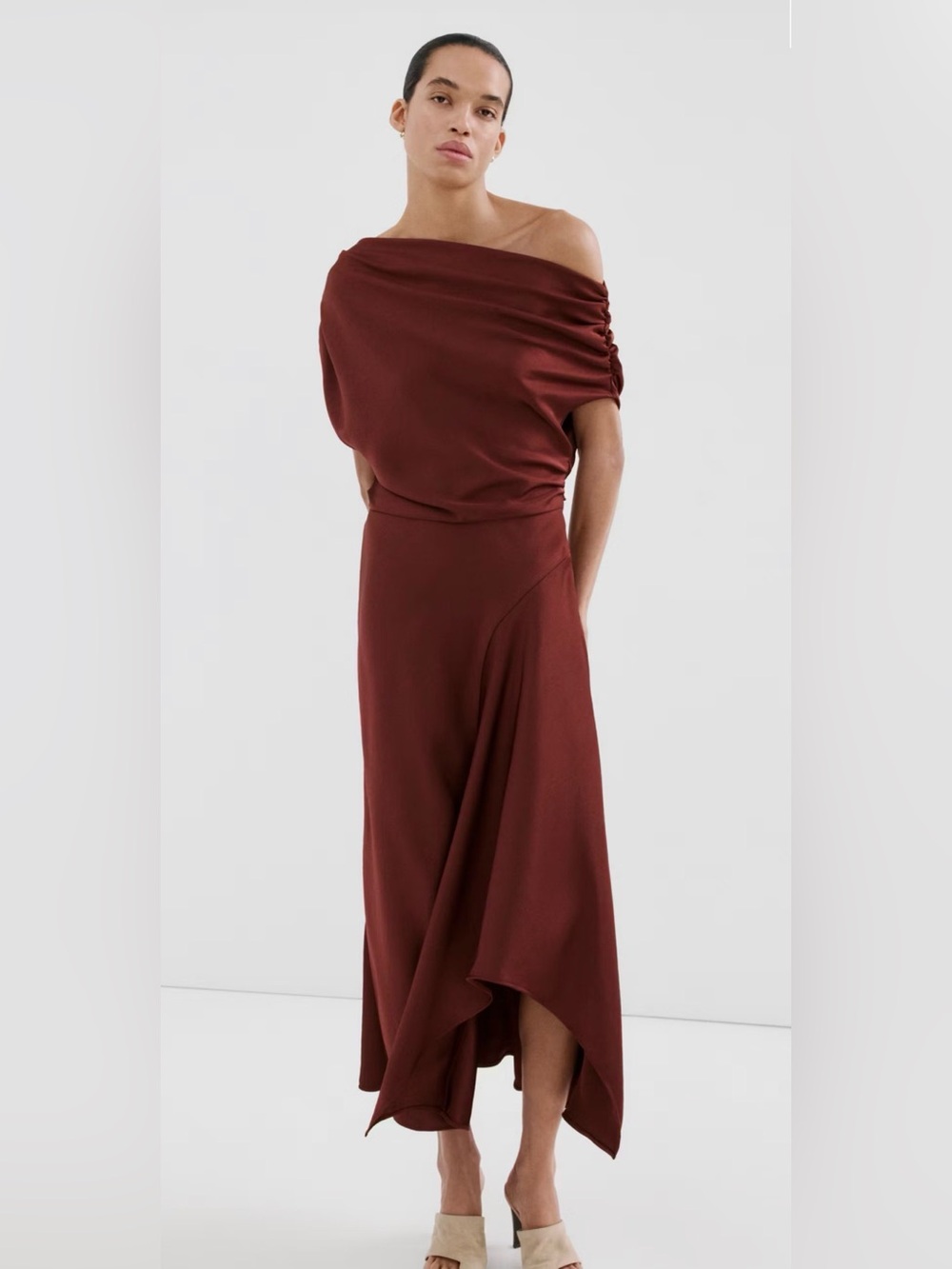 Asymmetrical flared dress